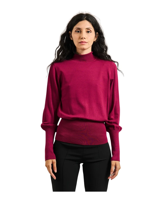 

Красный ребристый женский свитер Silvian Heach, красный