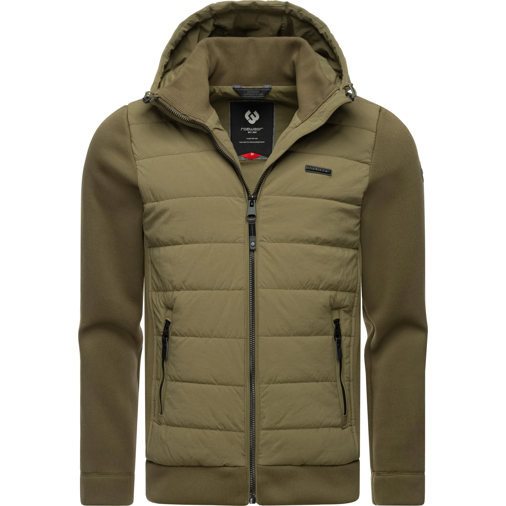 

Стеганая куртка Ragwear "Дориан", с капюшоном, классная мужская уличная куртка с капюшоном, зеленый