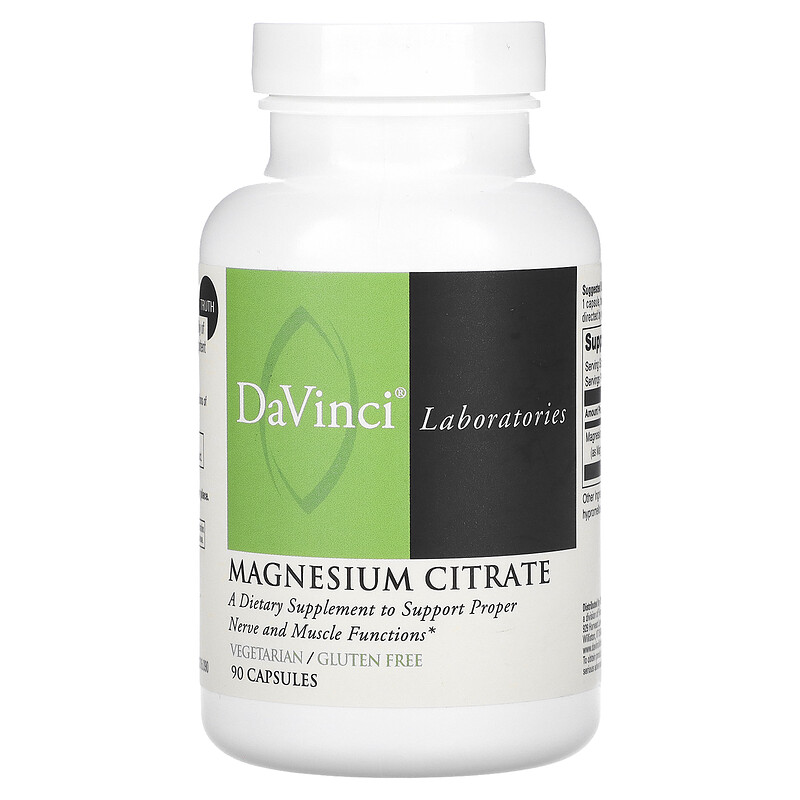 

DaVinci Laboratories, Цитрат магния, 140 мг, 90 капсул