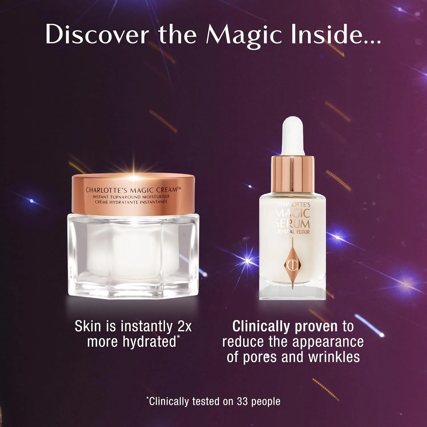 Набор Charlotte Tilbury Holiday Beauty - спрей для фиксации макияжа Airbrush Flawless 100 мл, крем Charlotte's Magic 30 мл, сыворотка Magic 8 мл, палетка теней Golden Goddess и бальзам для губ Icon Baby, The Golden Goddess, Icon Baby, Hall of Fa... — фото 3