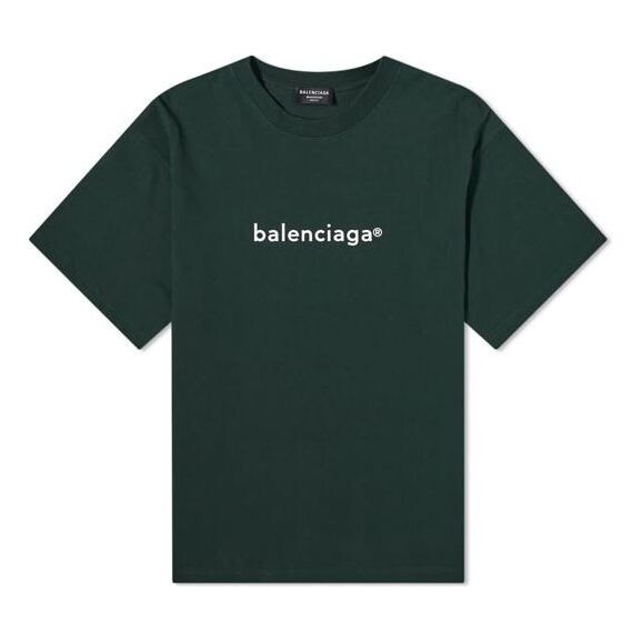 

Футболка men's alphabet printing round neck pullover short sleeve green Balenciaga, зеленый