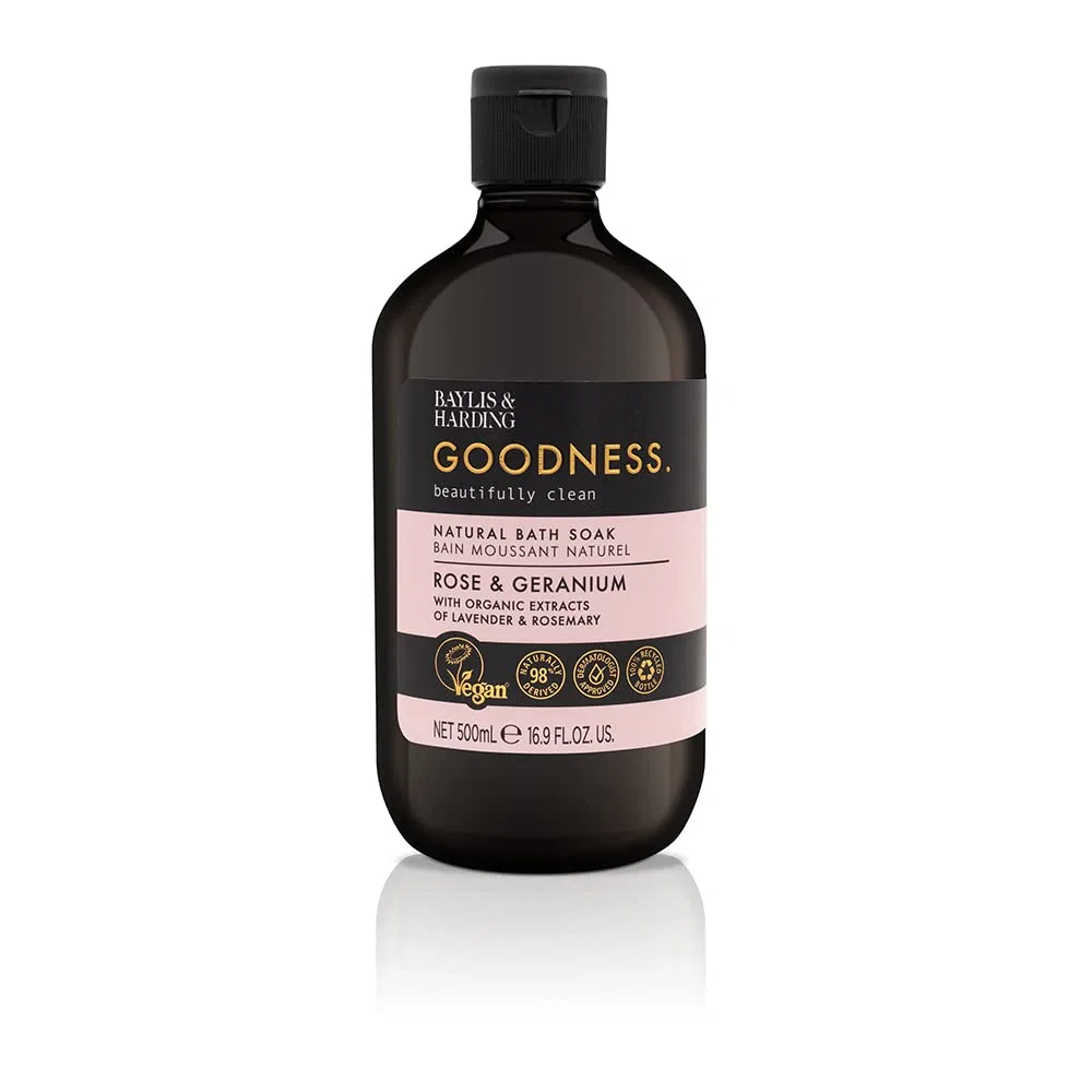 Натуральная пена для ванны Baylis & Harding Goodness с розой и геранью, 500 мл, 3 шт. Baylis & Harding — фото 2