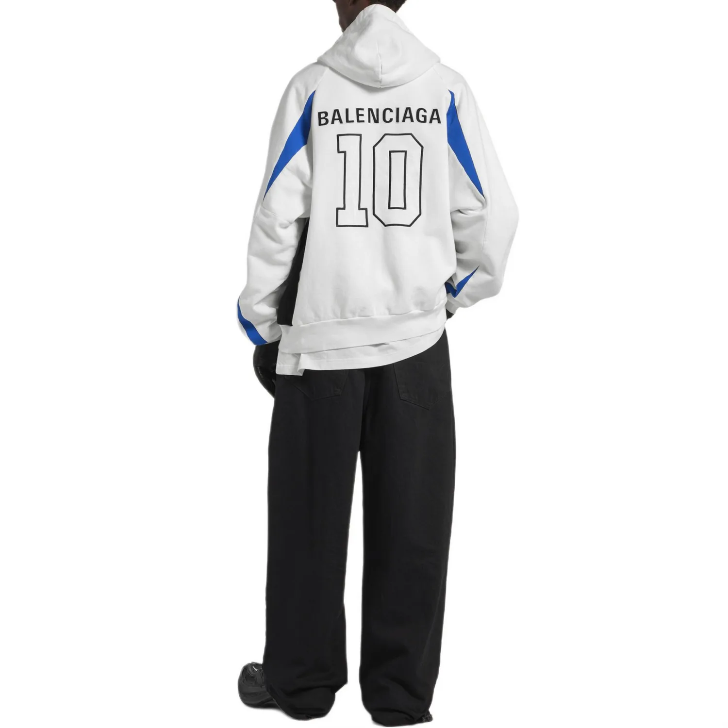 Толстовка Balenciaga x Nba Collaboration Oversized Zip-Up, белый/мультиколор — фото 3