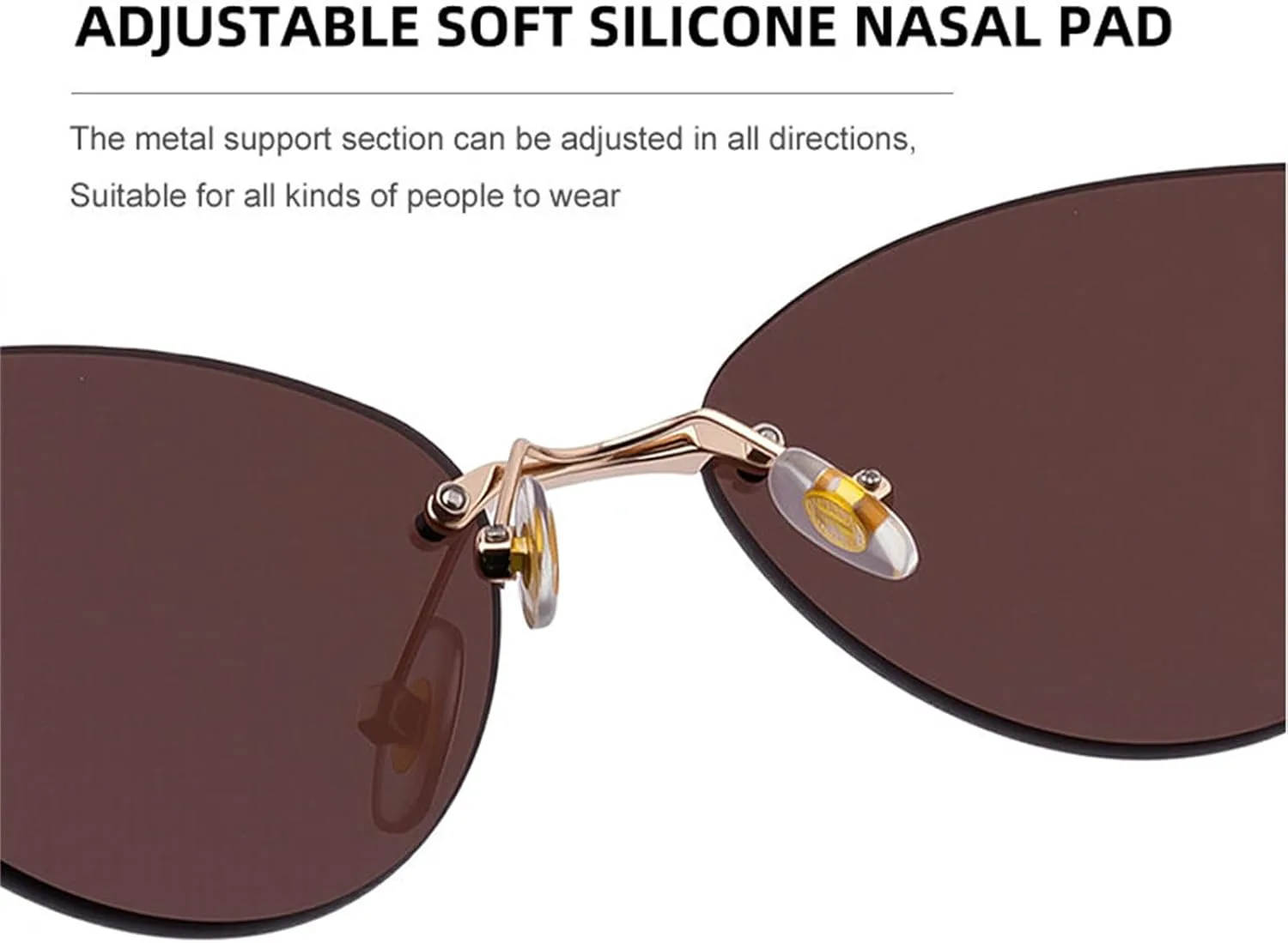 

willochra Роскошные модные безободковые солнцезащитные очки «кошачий глаз» для женщин, летние, для путешествий и вечеринок, с защитой от УФ-излучения UV400, C5