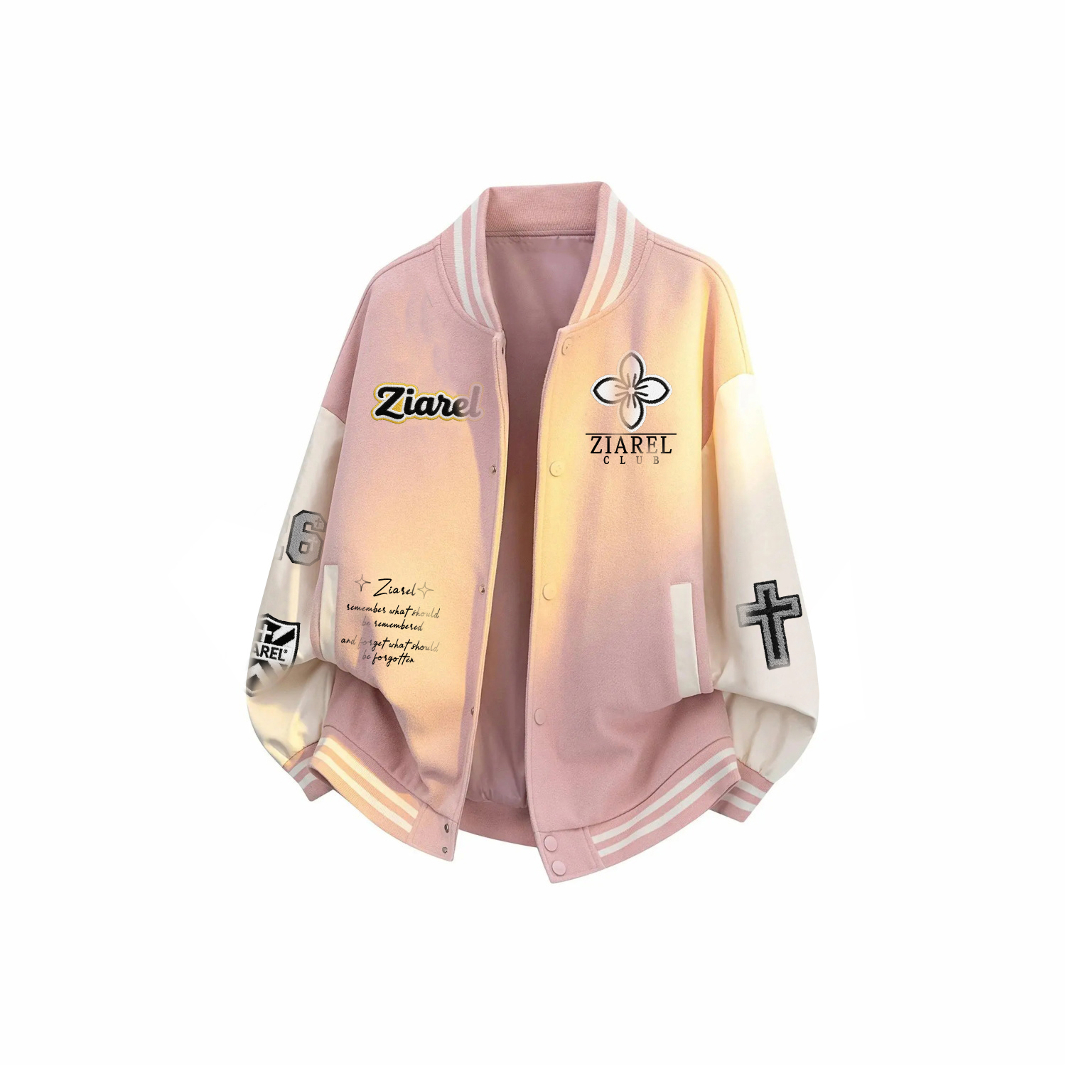 

Бейсбольная майка Unisex с бейсбольным воротником, умеренно прямого кроя ZIAREL, розовый