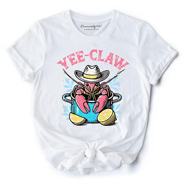 

Футболка Crawfish yee-claw в стиле вестерн для рыбака Ornamentallyyou