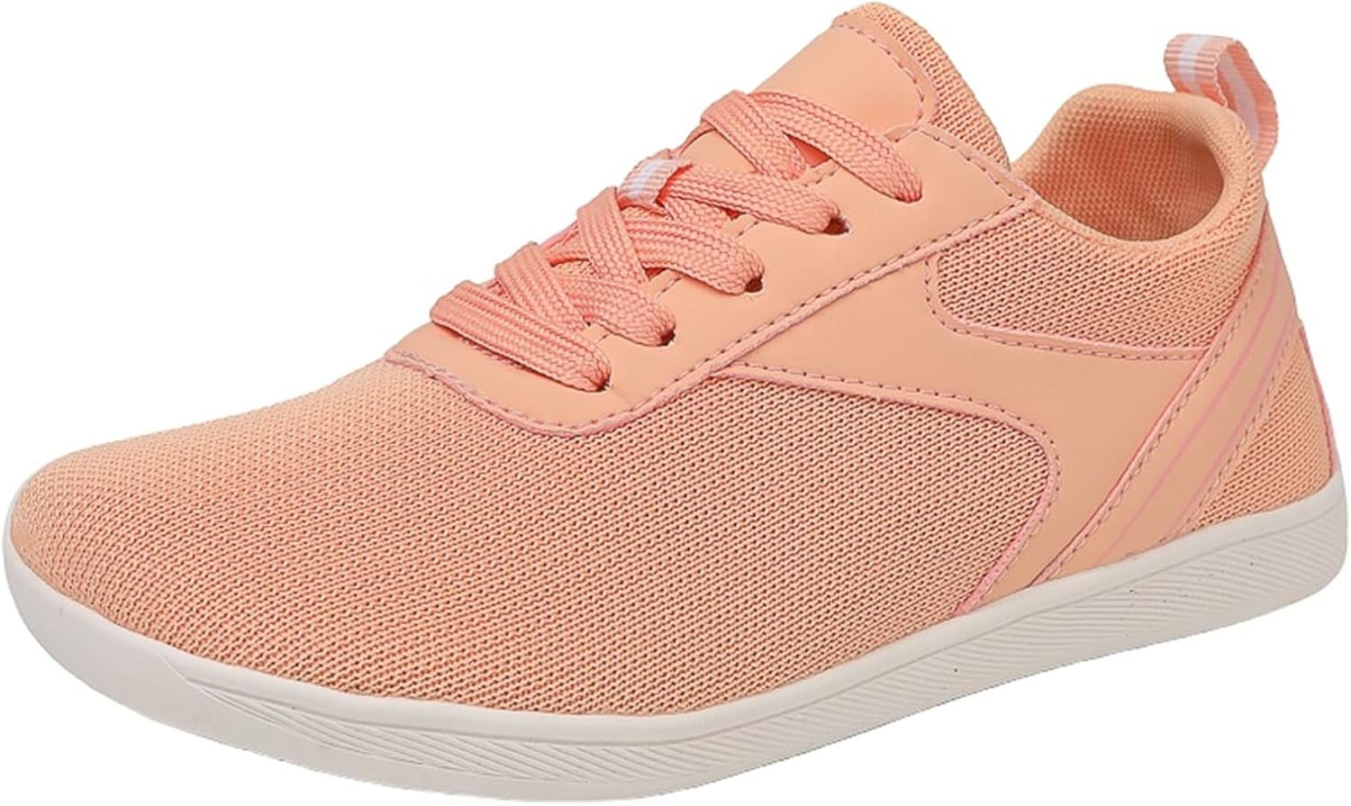 

Женские кроссовки Wiede Toe Box с минималистичным дизайном для ходьбы, удобная подошва с нулевым перепадом, обувь-босоножки, легкие, из дышащей сетки, на плоской подошве, без шнурков Wabkderpu, розовый