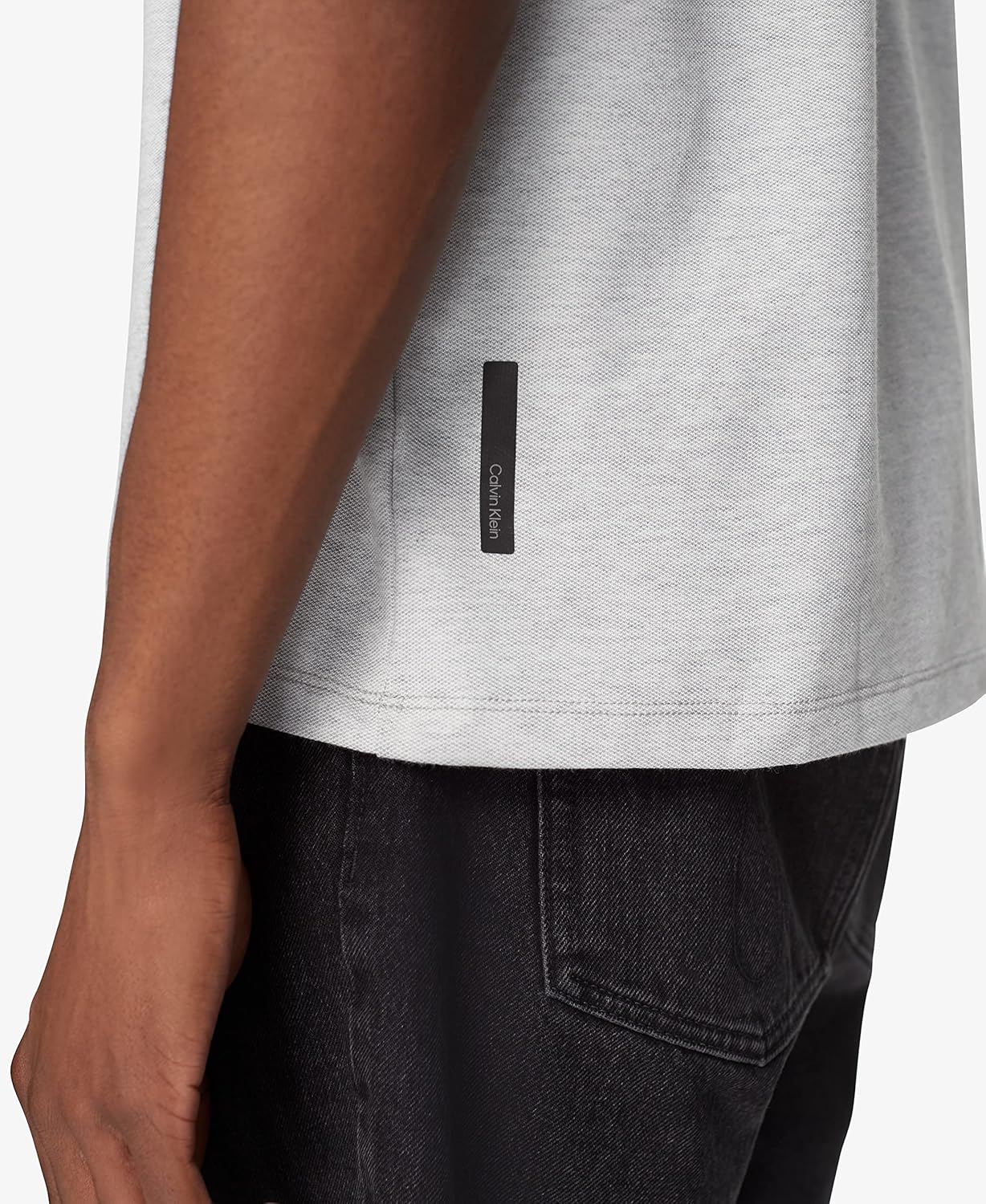 Мужская футболка Calvin Klein Move Tech Pique, Heroic Grey Heather — фото 3