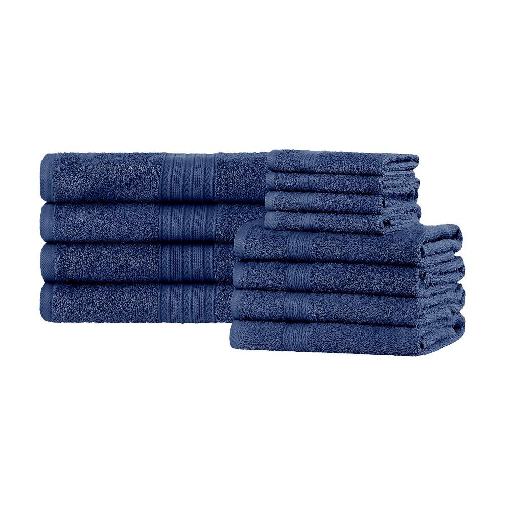 

Набор однотонных полотенец SUPERIOR из хлопка, 12 шт., цвет Navy Blue