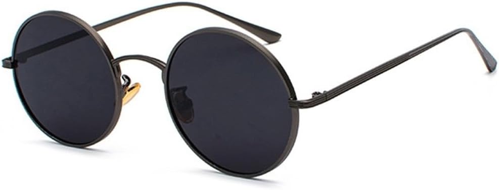 

золотые круглые металлические солнцезащитные очки для мужчин в стиле ретро, ​​летний стиль, женские солнцезащитные очки с красными линзами, унисекс, желтые, розовые, черные WNCKSQ, Full Black