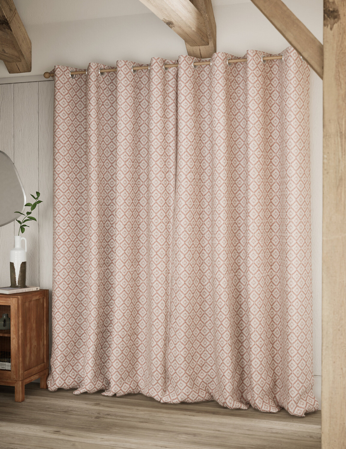 Крупный план переплетения нитей в жаккардовой ткани