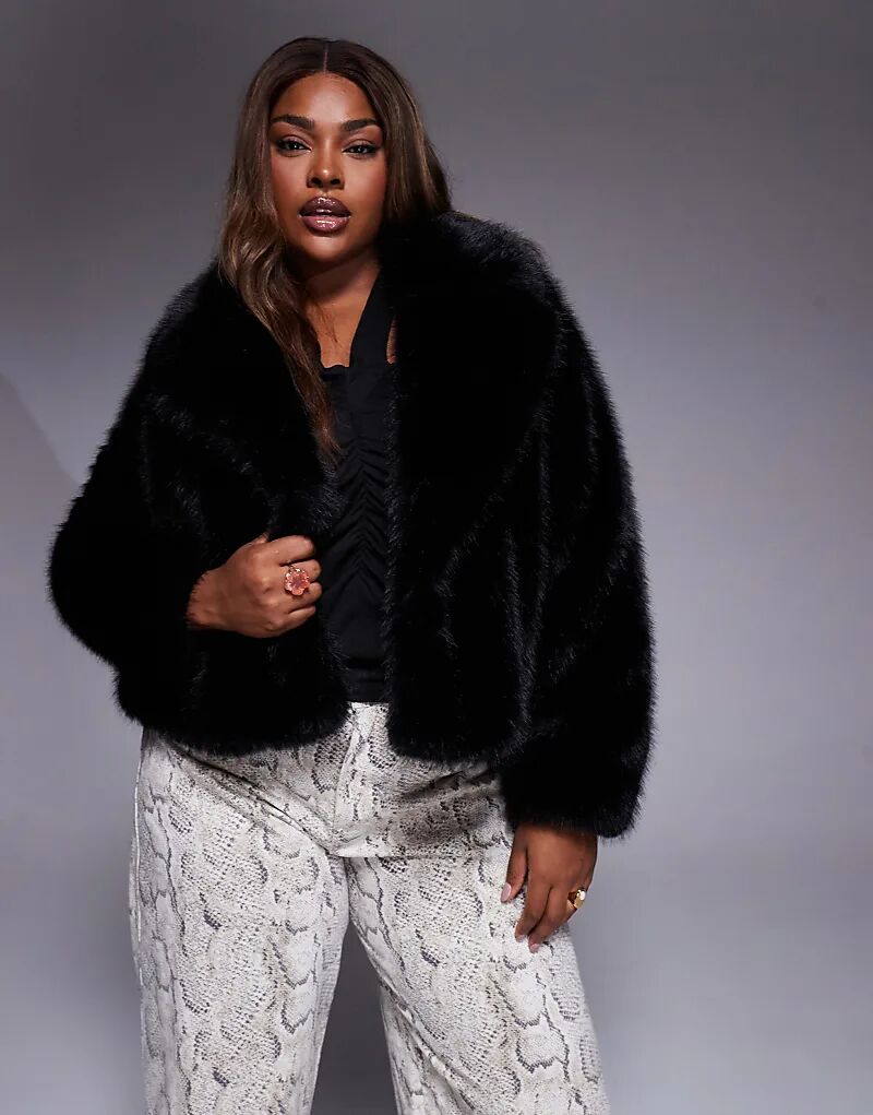 

Искусственная шуба Forever New Curve черного цвета