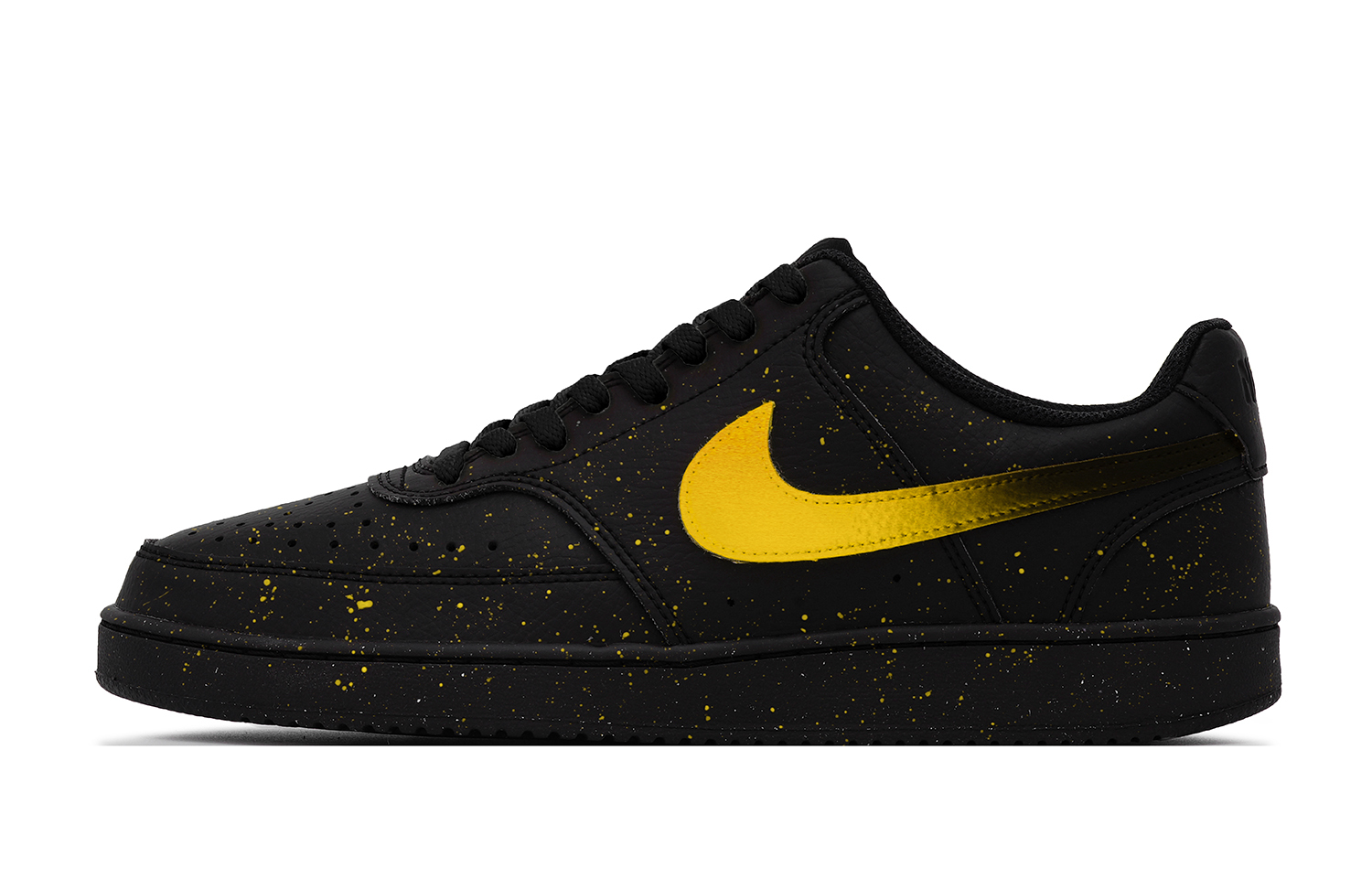 

Nike Кроссовки для скейтбординга Court Vision Low Gold Legend с устойчивым к истиранию верхом, унисекс, черно-золотой градиент