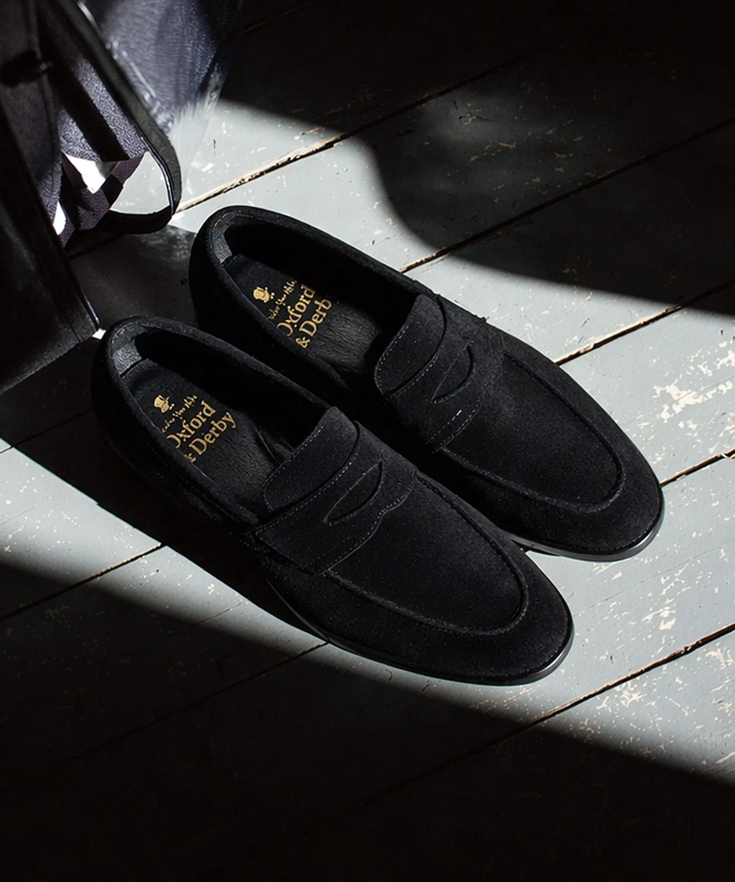 Мужские кожаные лоферы London Shoe Make 9006 чёрные