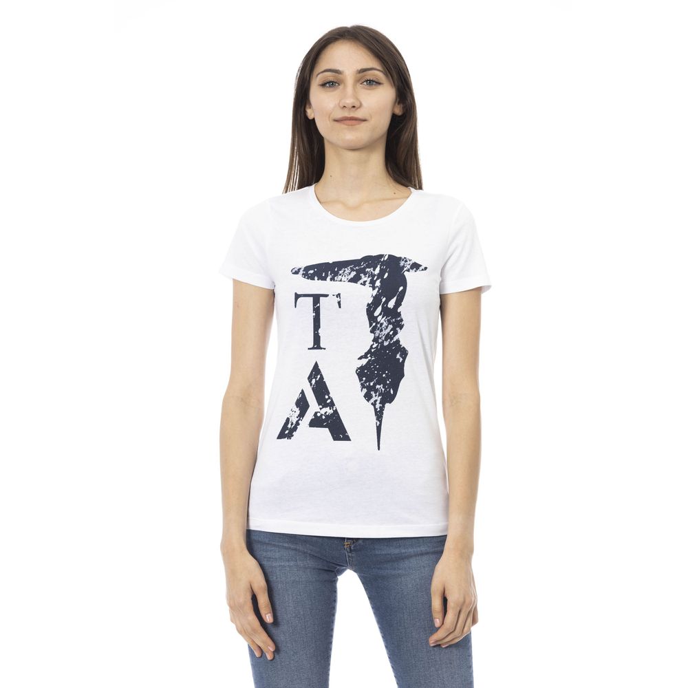 

Белый хлопковый женский топ Trussardi