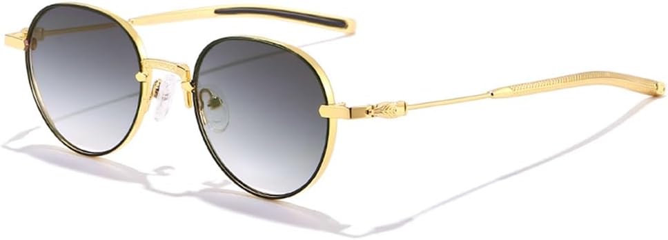 

Классические ретро круглые солнцезащитные очки для мужчин, маленькая металлическая оправа, женские солнцезащитные очки для путешествий, вечеринок, панк-стиль KTUCN, C01 Gray