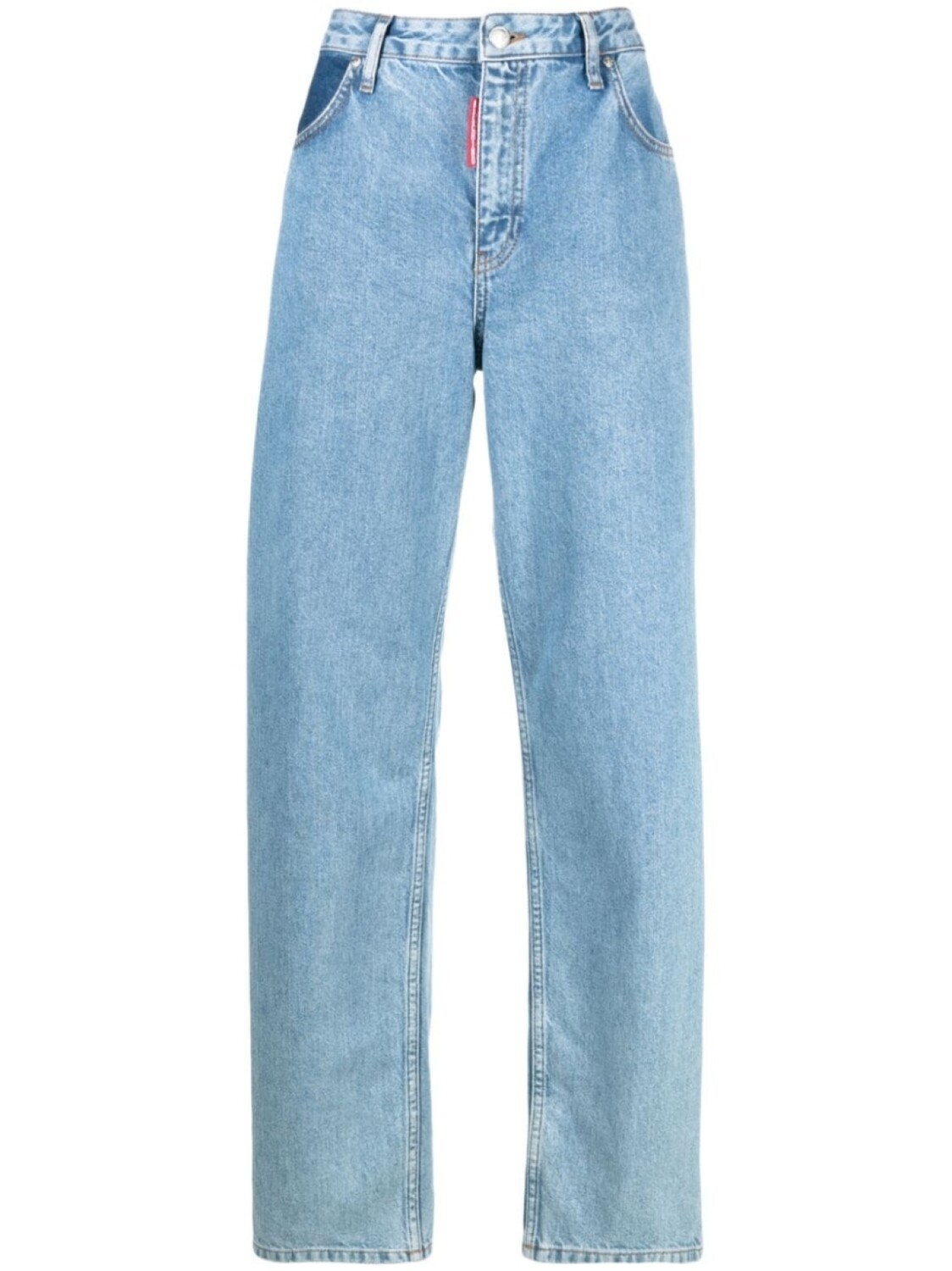 

MOSCHINO JEANS широкие джинсы с завышенной талией, синий