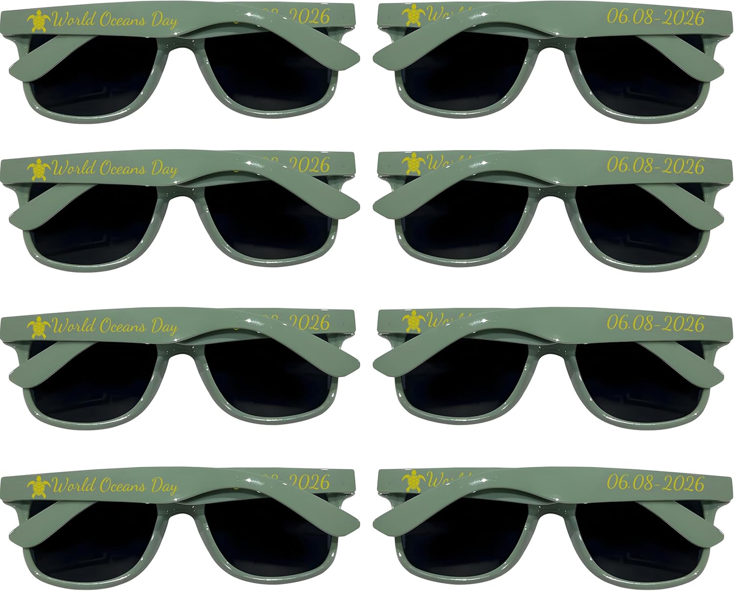 

Персонализированные солнцезащитные очки оптом для вечеринок, свадебные солнцезащитные очки на заказ (10-200 штук), подарок на день рождения, для отдыха у бассейна, для взрослых гостей DFDG, Sage Green