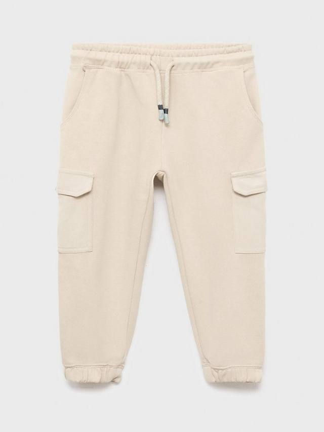 

Детские зауженные карго-брюки Mango, Beige