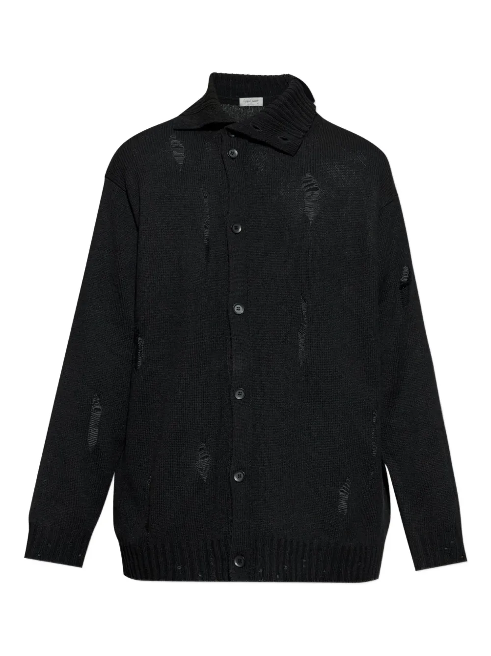 

Кардиган с эффектом потертости Yohji Yamamoto, черный