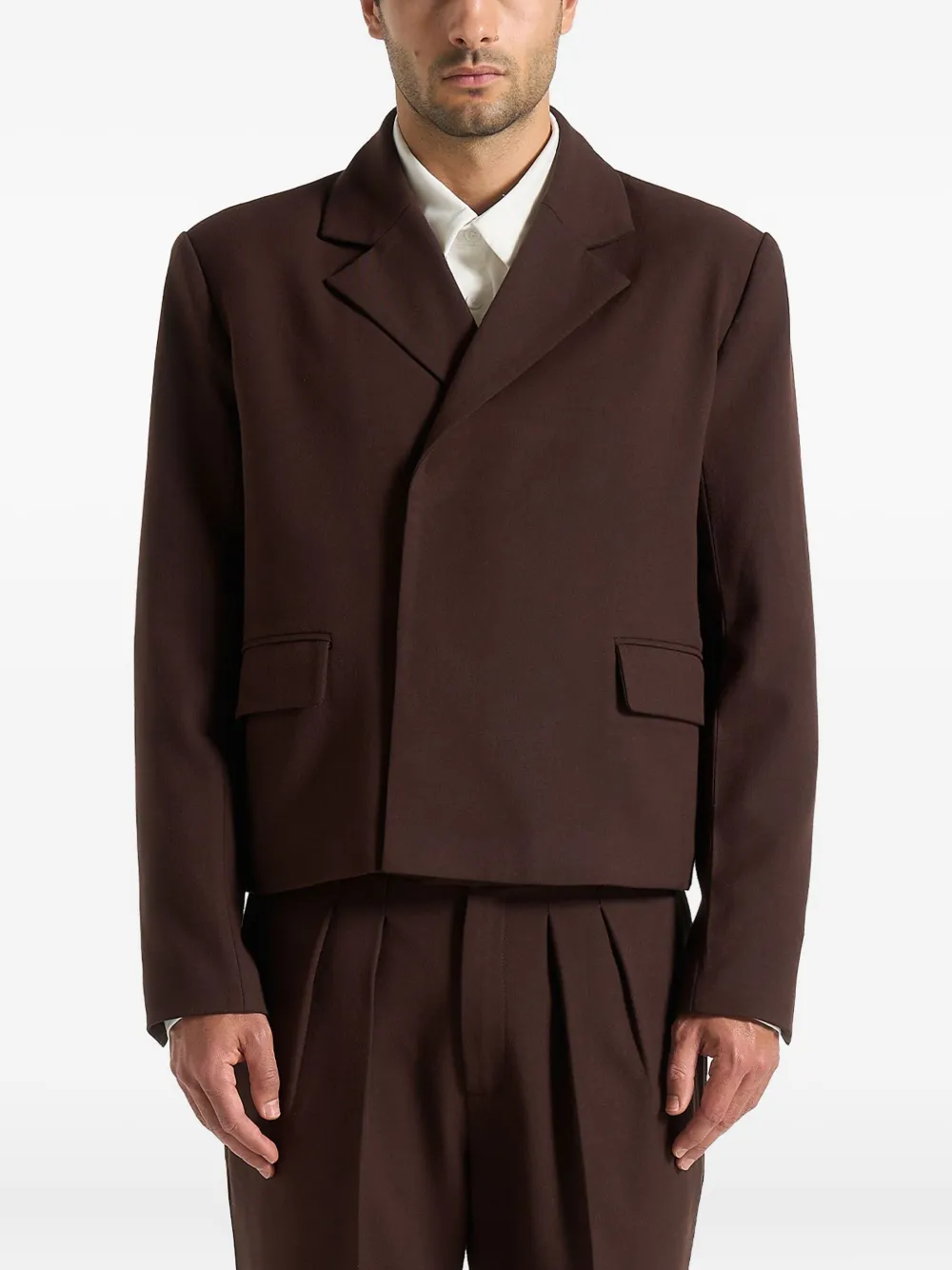 

Двубортный пиджак Гектора Manière De Voir, коричневый