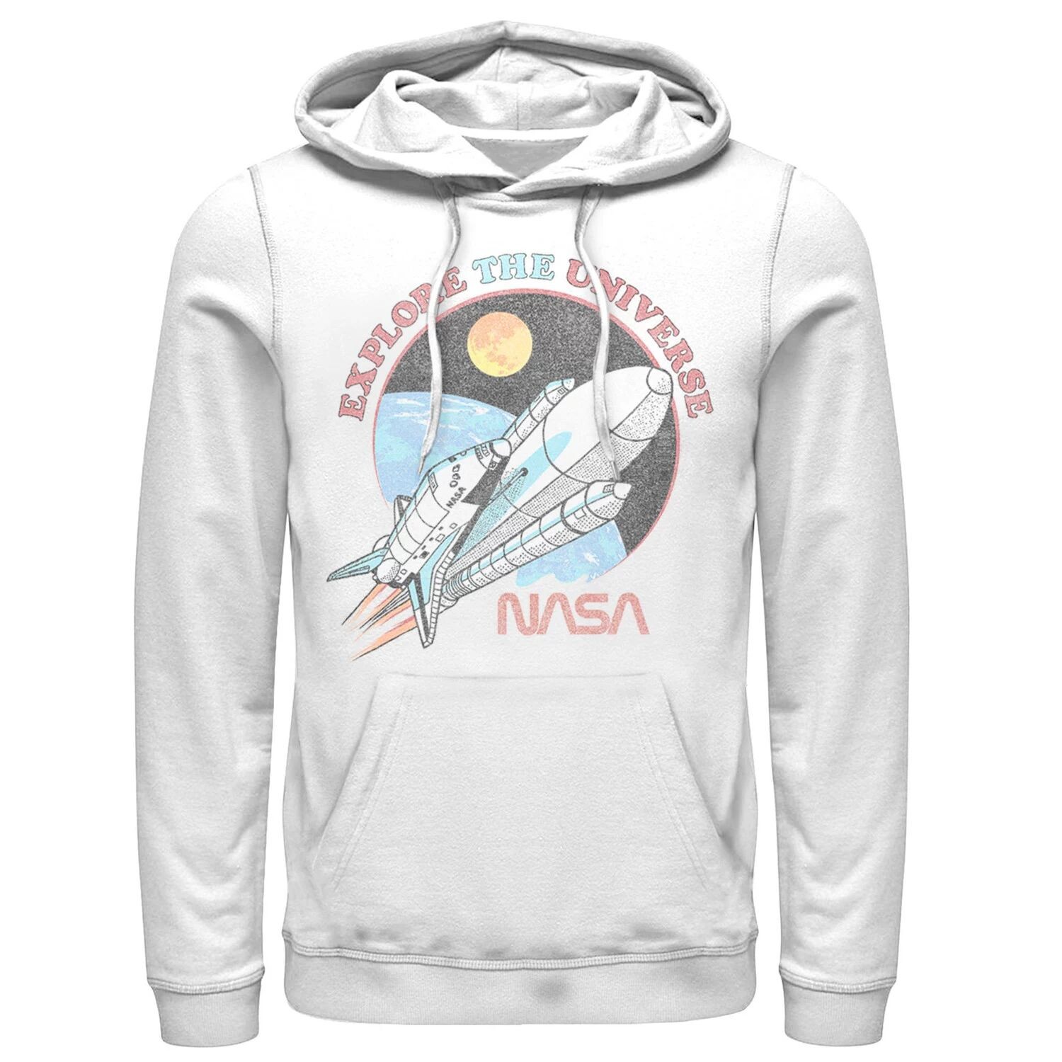

Мужская толстовка с портретом NASA Explore The Universe Circle Licensed Character, белый