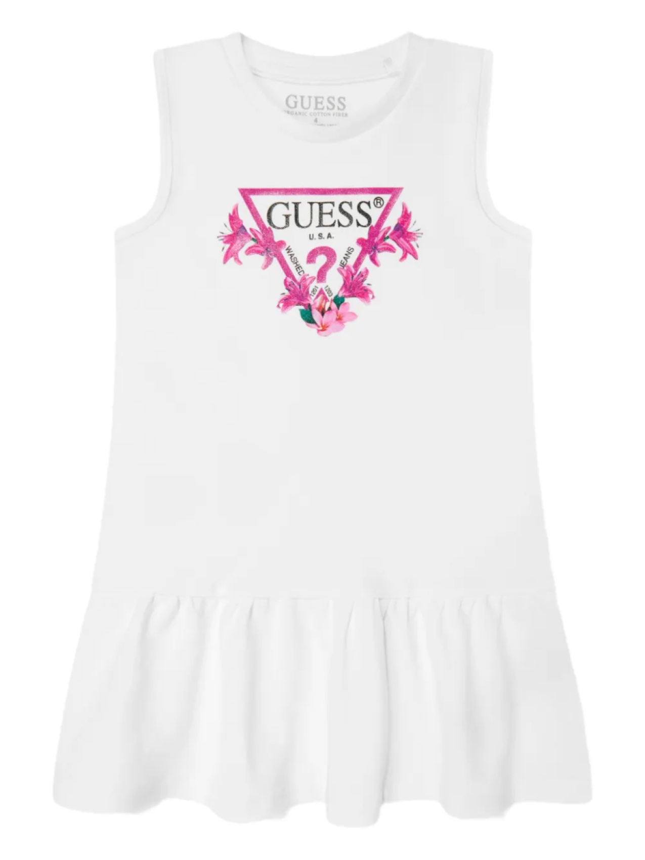 

Платье с логотипом guess kids, белый