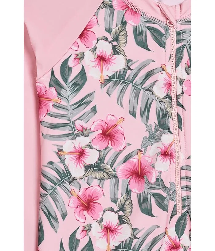 Купальник слитный с принтом Hibiscus Deux par Deux, Pink Hibiscus Print — фото 3