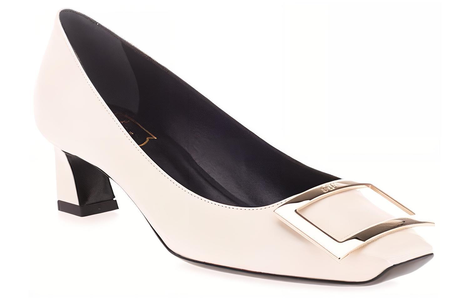 Каблук-катушка Женские Белые Туфли на Высоком Каблуке Roger Vivier — фото 4