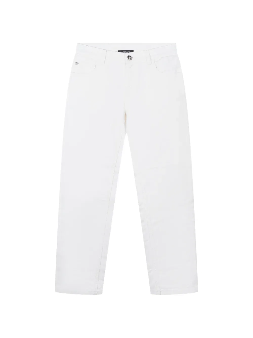 Джинсы с пятью карманами Versace Kids, белый