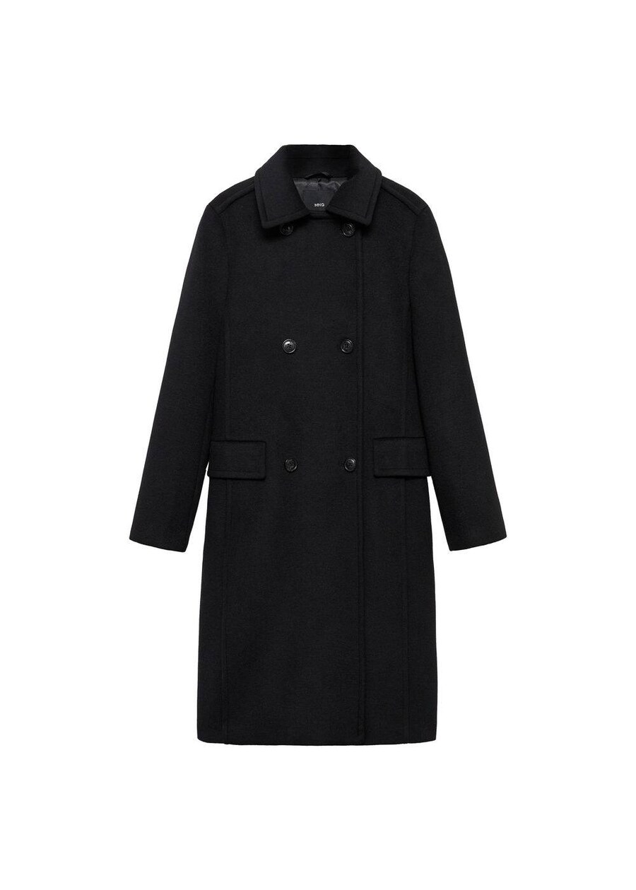 

Межсезонное пальто MANGO Between-Seasons Coat Shadow, черный