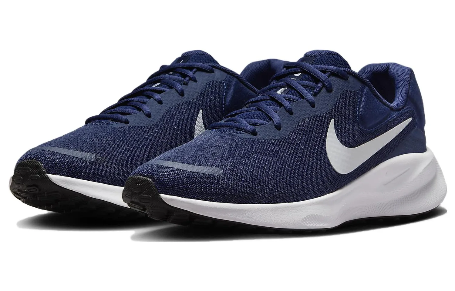 Nike Revolution 7 Midnight Navy Black White Pure Platinum — фото 4