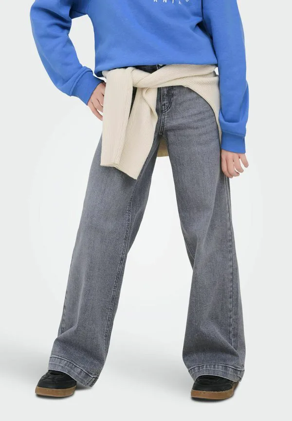 Расклешенные джинсы mit weitem bein kognew mittlere taille Only Girls, Light Grey Denim — фото 2