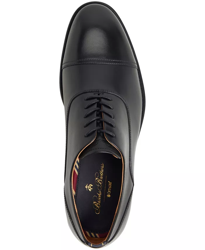 Мужские оксфорды Wingtip Macarthur со шнуровкой Brooks Brothers, черный — фото 4