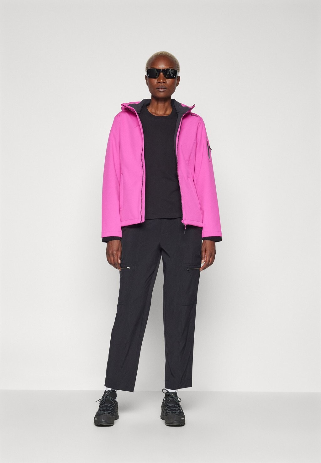 

Куртка из софтшелла WOMAN JACKET ZIP HOOD CMP, розовый