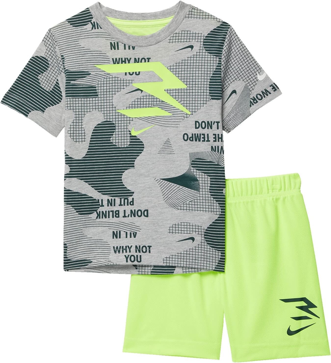 

Детский набор Nike Training Camp Camo Set, цвет Light Gray Heather