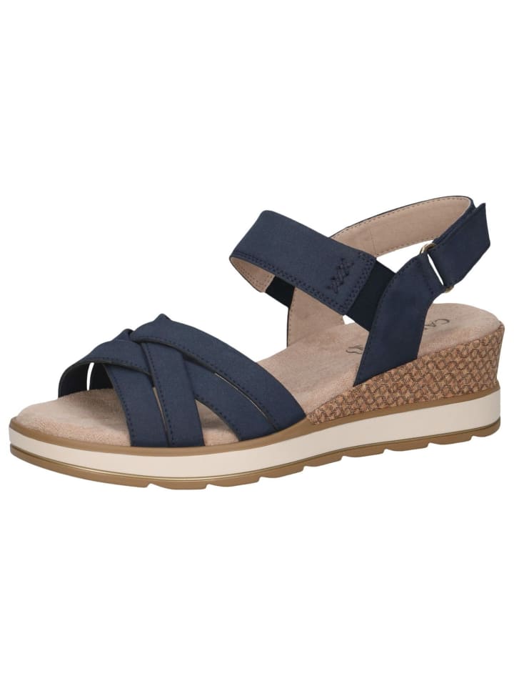 Сандалии на плоской подошве Caprice, цвет ocean suede