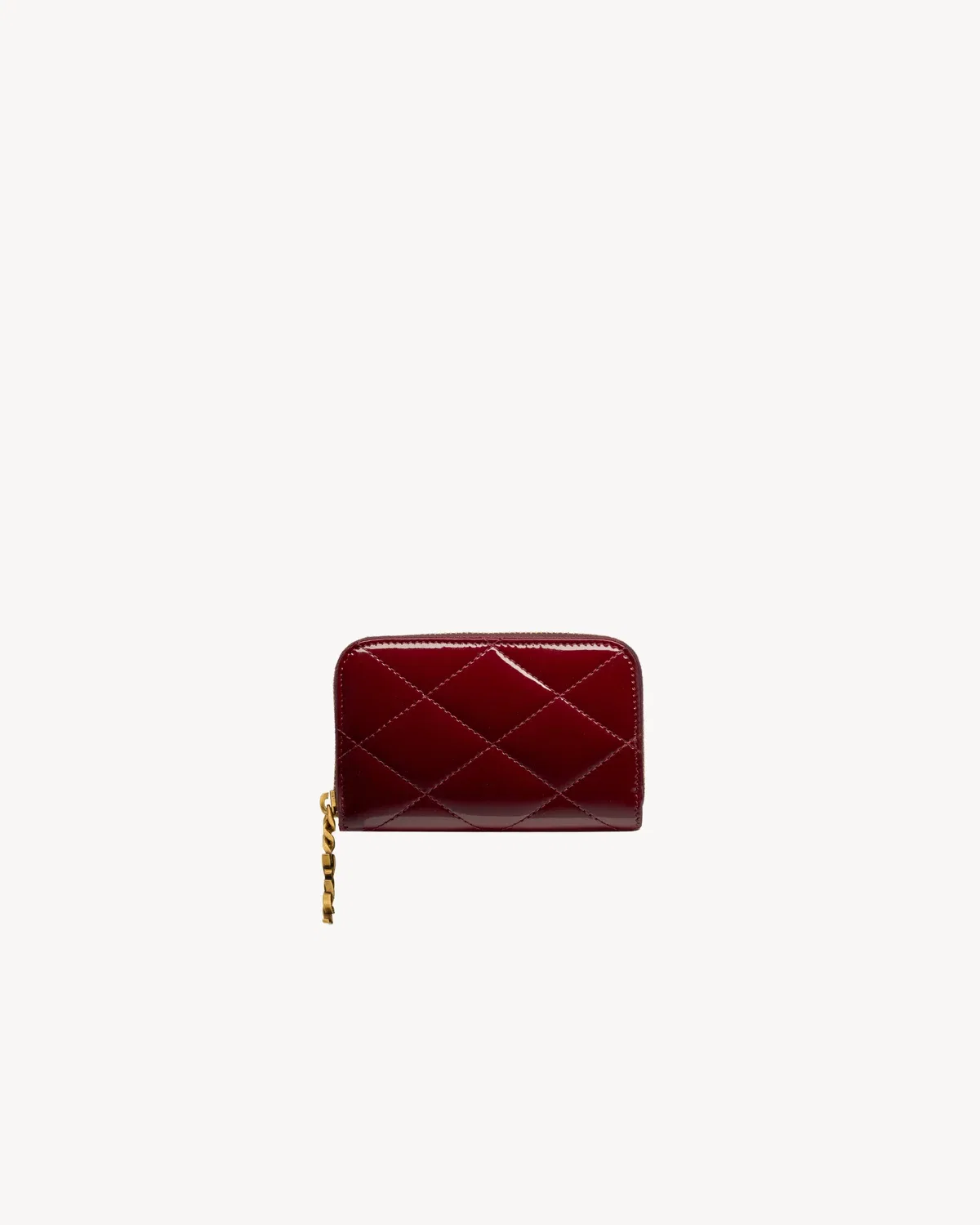 Монетница CASSANDRE BIJOU из лакированной кожи SAINT LAURENT, красный