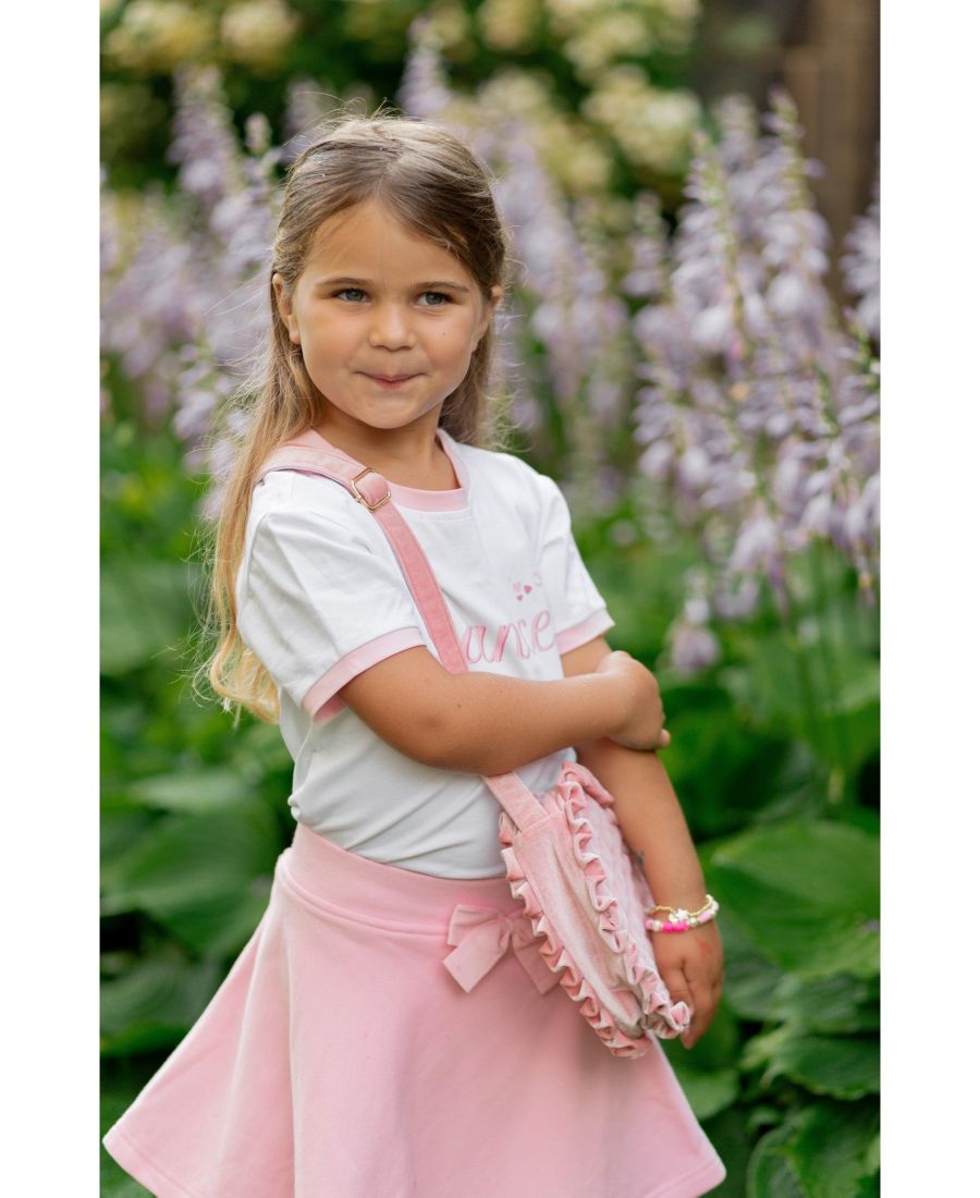 Детские спортивные штаны с юбочкой и бантом Bits & Bows, Pink — фото 2