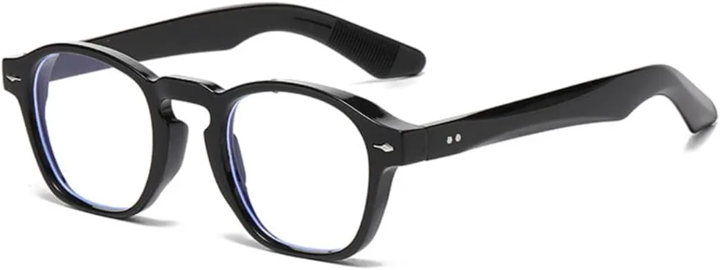 

Мужские солнцезащитные очки Retro Rivets, модные сине-зеленые, трендовые, с защитой от УФ-излучения UV400, женские, прозрачная оправа UUPTTPL, Black Clear