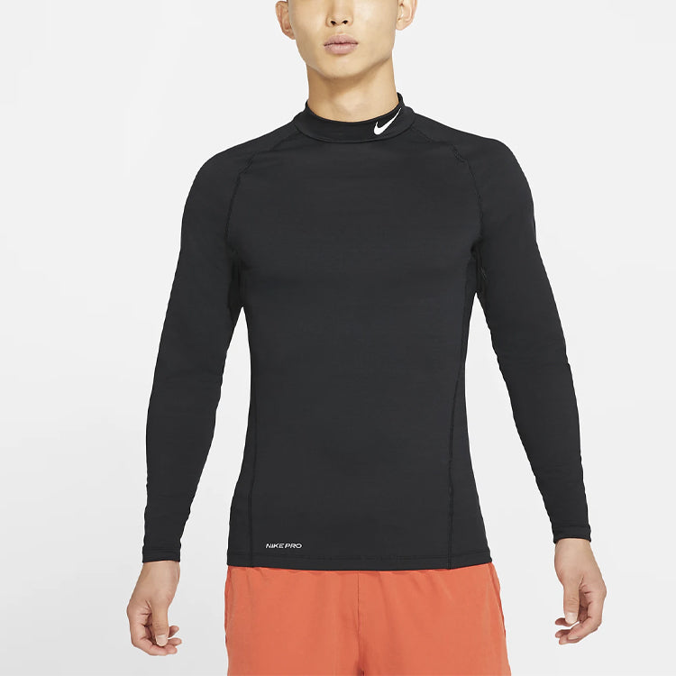 Спортивная тренировочная одежда Nike Dri-FIT Pro Slim Fit с длинными рукавами, черная — фото 3