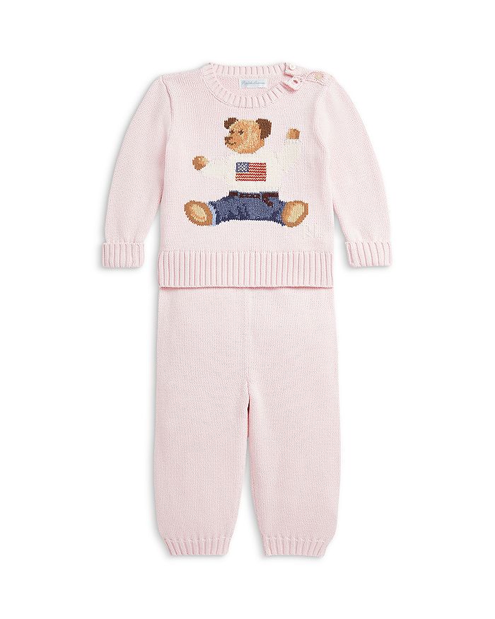 

Комплект из свитера и брюк Polo Bear для девочек - Baby Ralph Lauren, розовый