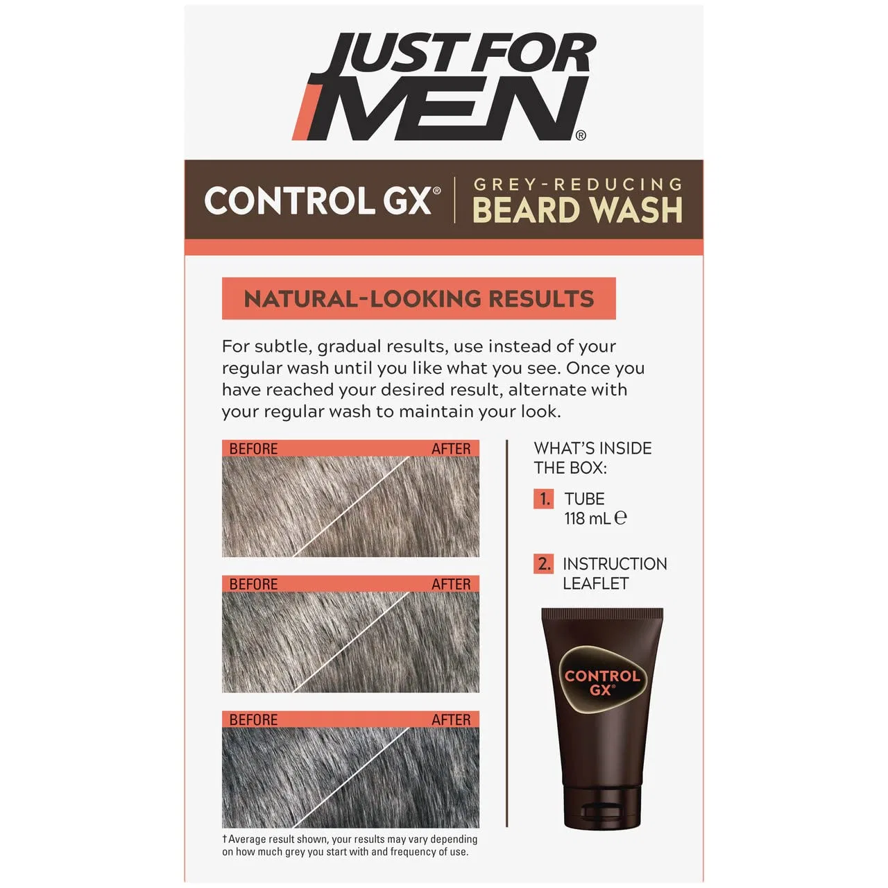Шампунь для бороды Just For Men Control GX, уменьшающий седину Just For Men — фото 3