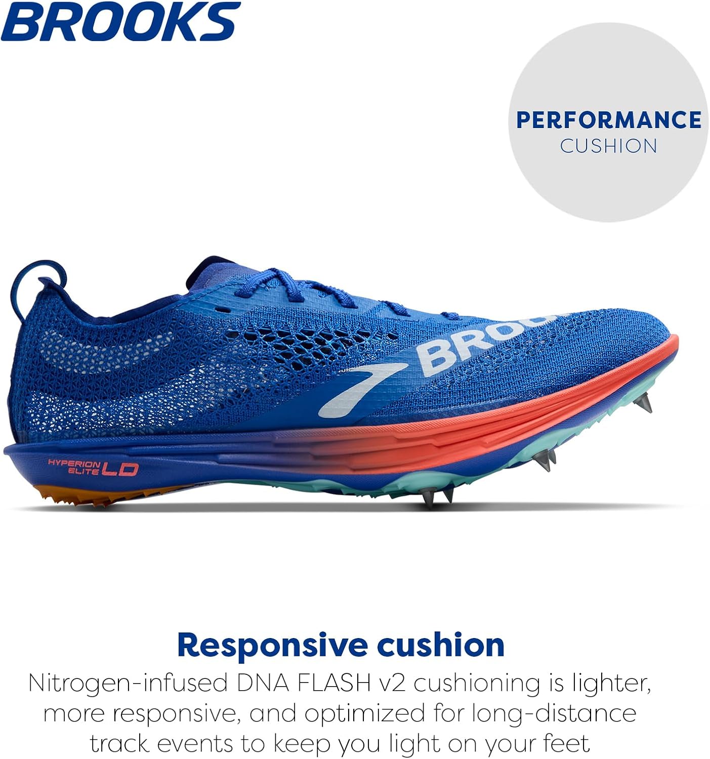 Мужские кроссовки Brooks Hyperion Elite LD для длинных дистанций, оранжевый/розовый — фото 2