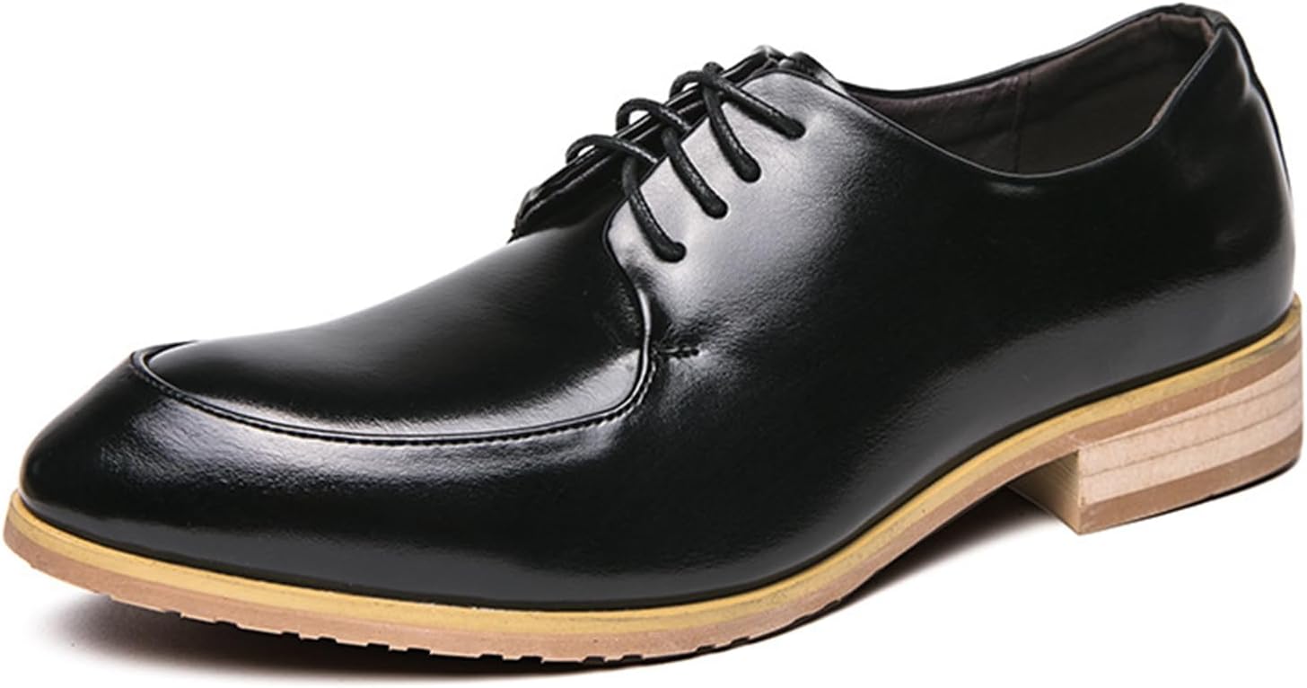 

Классические оксфорды ADMLZQQ мужские деловые туфли на шнуровке из кожи полного зерна для мужчин, черный