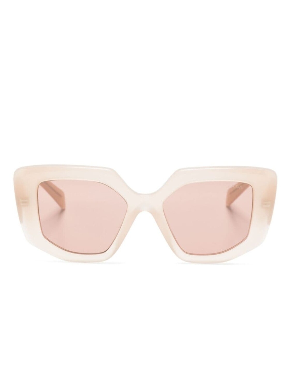 

Солнцезащитные очки Prada Eyewear в геометрической оправе, бежевые