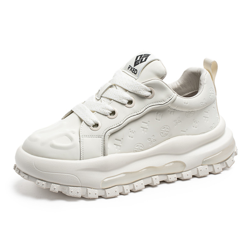 

TONYBEAR Антискользящие износостойкие массивные кроссовки мид-топ мужские белые, цвет White