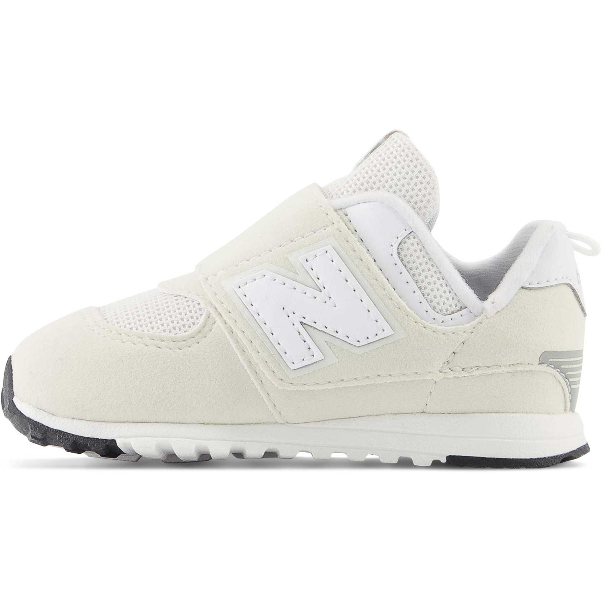 Детские повседневные туфли Little Kids' 574 New-B на липучке New Balance, Nimbus Cloud/White — фото 3