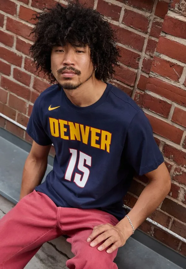 Футболка с именем и номером николы йокича из команды denver nuggets (нба) Nike Performance, College Navy/Jokic Nikola