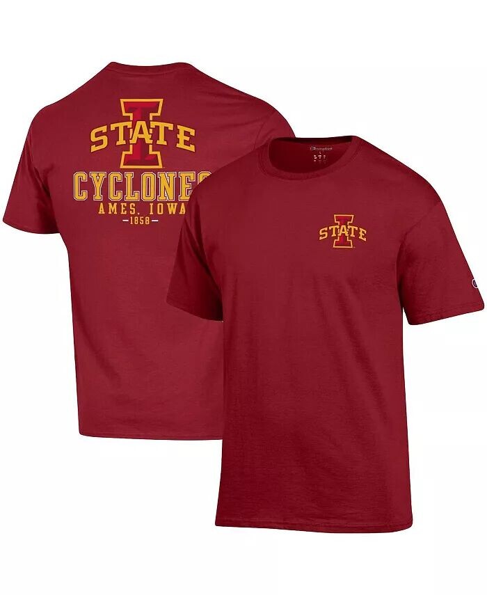 

Мужская футболка Cardinal Iowa State Cyclones Stack 2-Hit Champion, красный
